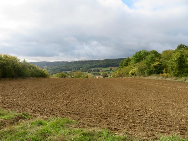 Depuis le chemin, la vue sur Lorry-les-Metz