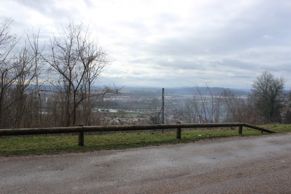 Le point de vue imprenable, mais en voie de disparition, sur la vallée de la Moselle depuis le haut du village.
