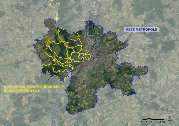 Le territoire du Plan Paysage à l'échelle de Metz Métropole