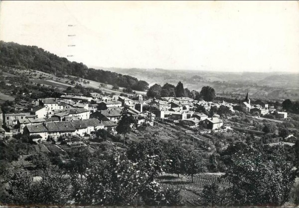 Les vergers autour de Rozérieulles autrefois (carte postale ancienne, pas de date indiquée).
