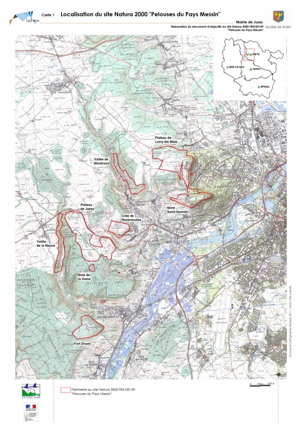 Carte de localisation du périmètre du site Natura 2000