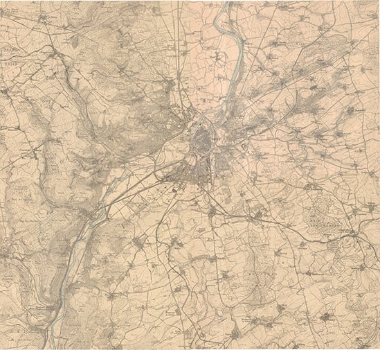 Carte IGN de 1908, 1/25 000 (sources : IGN de St-Mandé)