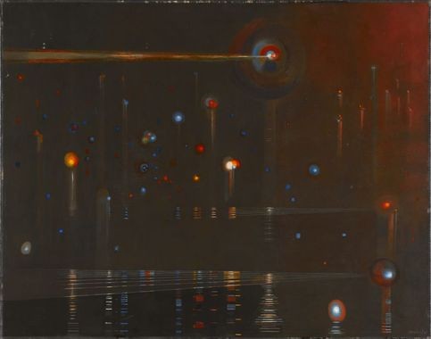 <em>Lumières sur l'eau</em>, Amédée Ozenfant. huile sur toile, 1949. Paris<br>© Centre Pompidou, MNAM-CCI/Dist. RMN-GP / Philippe Migea