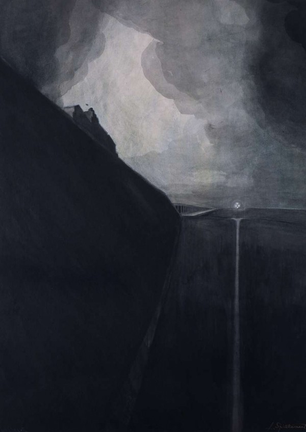 <em>Digue et plage</em>, Léon Spilliaert, Chalet Royal et galeries d'Ostende, 1908-1909<br>© Collection privée, Courtesy Patrick Derom Gallery / Vincent Everart de Velp